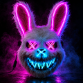 Masque lapin LED Halloween — Bleu et Violet