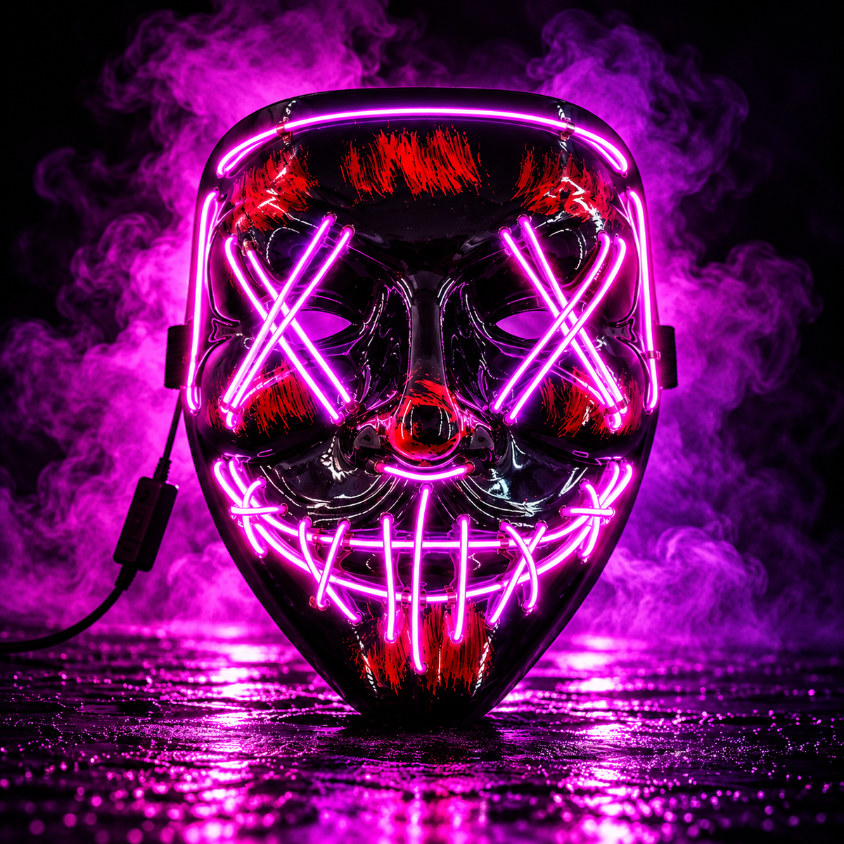 Le Purgatoire — Masque Néon LED, Violet