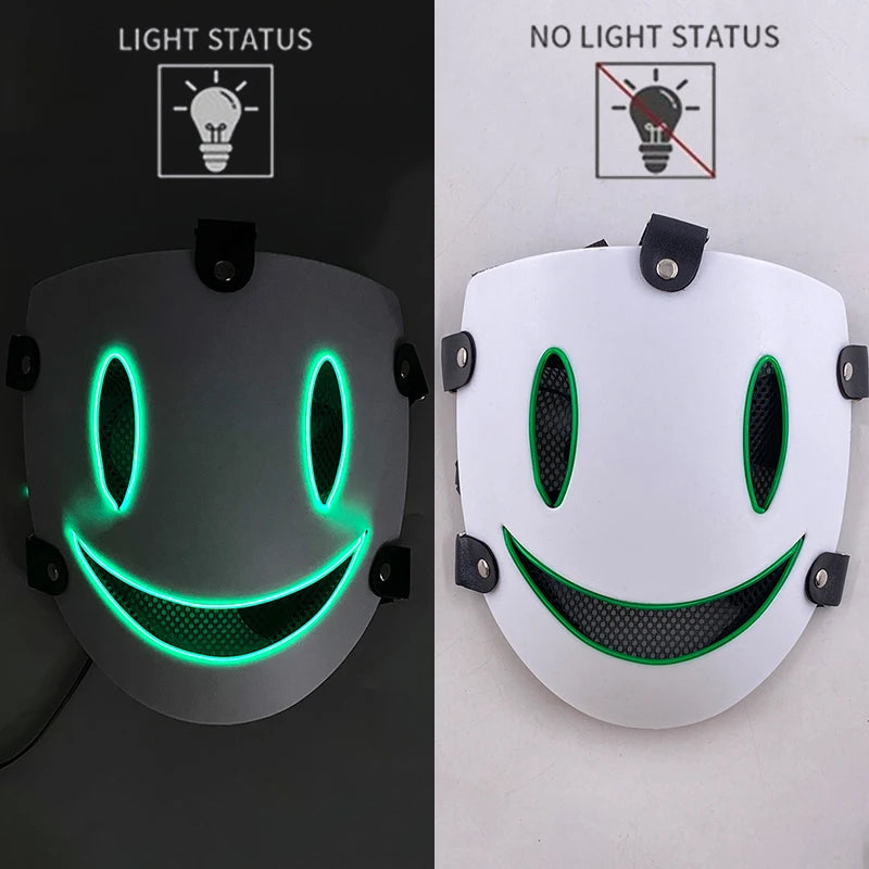 Le Tireur Blanc — Masque LED Style Sniper, Vert