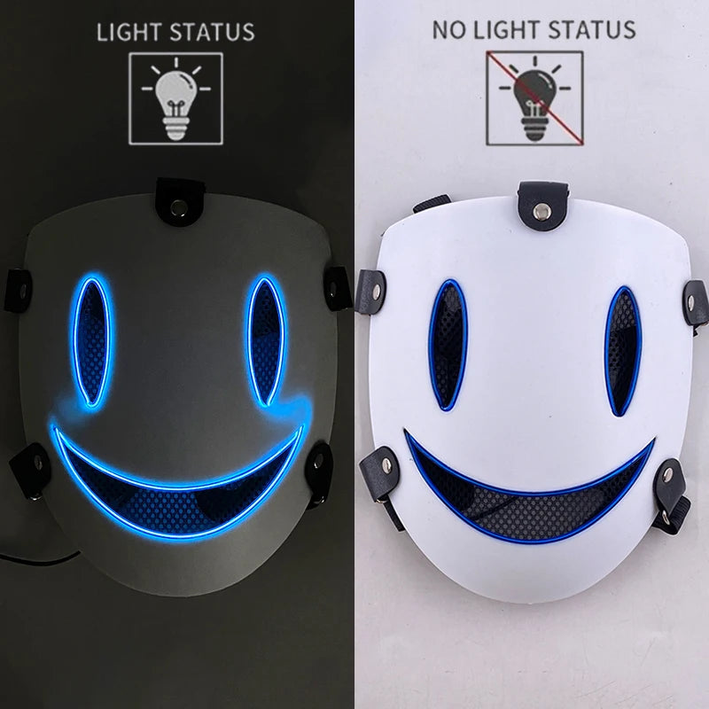 Le Tireur Blanc — Masque LED Style Sniper, Bleu
