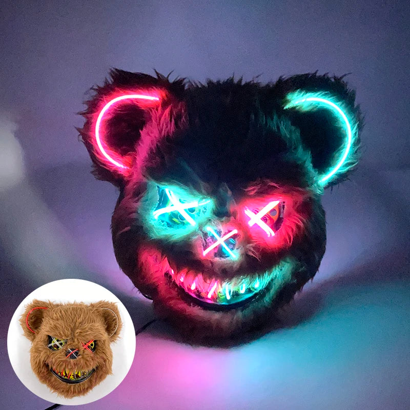 L'Ours Écorché — Masque LED, Modèle 2